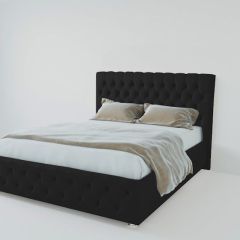 Кровать Версаль с ПМ 1200  (экокожа кольт ч) в Советском - sovetskiy.mebel24.online | фото