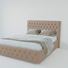 Кровать Версаль с ПМ 1600 (велюр серый) в Советском - sovetskiy.mebel24.online | фото