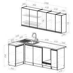 Кухонный гарнитур Амели прайм 400 1100х2000 мм в Советском - sovetskiy.mebel24.online | фото 2