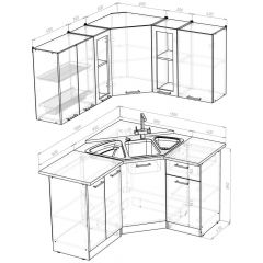 Кухонный гарнитур Лариса оптима 2 1500х1300 мм в Советском - sovetskiy.mebel24.online | фото 2