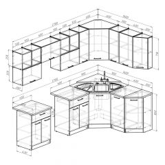 Кухонный гарнитур Лариса оптима 5 2700х1600 мм в Советском - sovetskiy.mebel24.online | фото 2