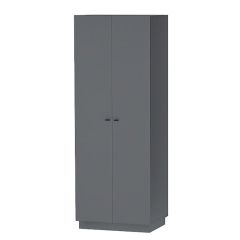 Квадро ШК-1 Шкаф 2дв. (ЛДСП графит) в Советском - sovetskiy.mebel24.online | фото