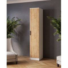 ЛАРС Пенал Белый/Дуб крафт золотой в Советском - sovetskiy.mebel24.online | фото