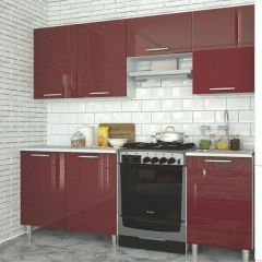 Модульная кухня Танго бордо в Советском - sovetskiy.mebel24.online | фото