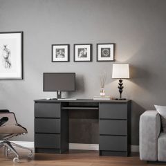 МОРИ МС-2 Стол 6 ящиков (графит) в Советском - sovetskiy.mebel24.online | фото