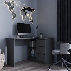 МОРИ МС-16 Стол угловой УНИ (графит) в Советском - sovetskiy.mebel24.online | фото