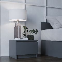 МОРИ ТПМ 400.1 Тумба прикроватная (графит) в Советском - sovetskiy.mebel24.online | фото