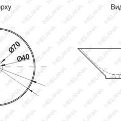 Накладная раковина melana mln-7020-b1+b18 (t4006hb1+b18 ) (сине-черная) в Советском - sovetskiy.mebel24.online | фото 2