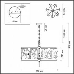 Подвесная люстра Odeon Light Elegante 4878/7 в Советском - sovetskiy.mebel24.online | фото 4