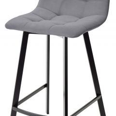 Полубарный стул CHILLI-QB SQUARE серый #27, велюр / черный каркас (H=66cm) М-City в Советском - sovetskiy.mebel24.online | фото