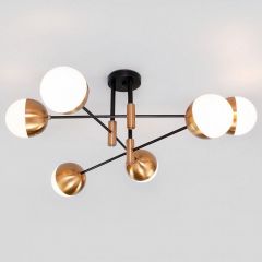 Потолочная люстра Eurosvet Nuvola 70129/6 латунь в Советском - sovetskiy.mebel24.online | фото