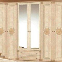 Шкаф 6-и дверный с зеркалами (02.146) Рома (беж) в Советском - sovetskiy.mebel24.online | фото