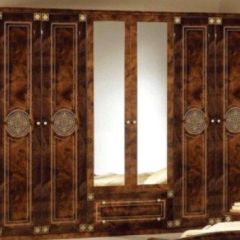 Шкаф 6-и дверный с зеркалами (02.146) Рома (орех) в Советском - sovetskiy.mebel24.online | фото 1
