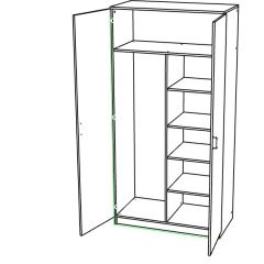 Шкаф двухдверный распашной в Советском - sovetskiy.mebel24.online | фото