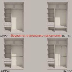 Шкаф-купе 1500 серии SILVER S1+S1+B2+PL2 (2 ящика+1 штанга+1 полка) профиль «Серебро» в Советском - sovetskiy.mebel24.online | фото 6