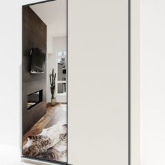 Шкаф-купе 1600 серии SOFT D1+D3+B2+PL1 (2 ящика+1штанга) профиль «Графит» в Советском - sovetskiy.mebel24.online | фото 2