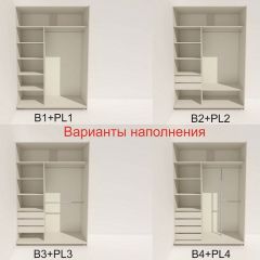 Шкаф-купе 1600 серии SOFT D1+D3+B2+PL1 (2 ящика+1штанга) профиль «Графит» в Советском - sovetskiy.mebel24.online | фото 5