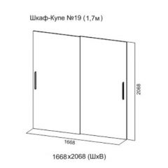 Шкаф-купе №19 Серия 3 Квадро (1700) Ясень Анкор светлый в Советском - sovetskiy.mebel24.online | фото 5