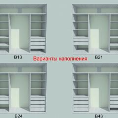 Шкаф-купе 1950 серии SILVER S3+S1+S4 B22+PL3 (по 2 ящика лев/прав+2 штанги) профиль «Серебро» в Советском - sovetskiy.mebel24.online | фото 5