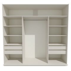 Шкаф-купе 2400 серии SOFT D4+D4+D4+B22+PL1 (по 2 ящика лев/прав+1штанга) профиль «Графит» в Советском - sovetskiy.mebel24.online | фото 2