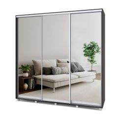 МАРТИН Шкаф-купе с зеркалами Венге (2200*450) М423 в Советском - sovetskiy.mebel24.online | фото