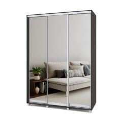 РОЛАНД Шкаф-купе с зеркалами Венге (600*1700) Р673 в Советском - sovetskiy.mebel24.online | фото
