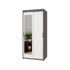 ТОМАС Шкаф-купе с зеркалом Анкор темный/светлый Т22 в Советском - sovetskiy.mebel24.online | фото
