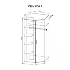 СОФИ СШУ860.1 Шкаф угловой в Советском - sovetskiy.mebel24.online | фото 2
