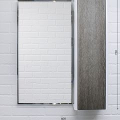 Шкаф-зеркало Uno 60 Дуб серый левый/правый Домино (DU1503HZ) в Советском - sovetskiy.mebel24.online | фото 7