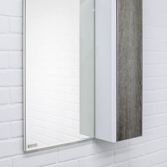 Шкаф-зеркало Uno 60 Дуб серый левый/правый Домино (DU1503HZ) в Советском - sovetskiy.mebel24.online | фото 9