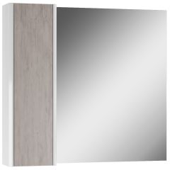 Шкаф-зеркало Uno 80 Дуб серый левый/правый Домино (DU1504HZ) в Советском - sovetskiy.mebel24.online | фото 6