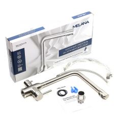 Смеситель д/кухни MELANA-F610304 Stello нерж.сталь, с переключателем на фильтр, однорычажный, сатин в Советском - sovetskiy.mebel24.online | фото 2