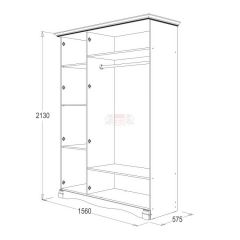 Спальный гарнитур Ольга-1Н (модульная) в Советском - sovetskiy.mebel24.online | фото 5