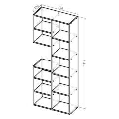 Стеллаж Элемент-2 (дуб сонома) в Советском - sovetskiy.mebel24.online | фото 5