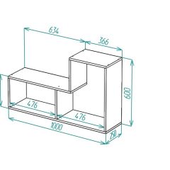 Стеллаж "Тетрис" в Советском - sovetskiy.mebel24.online | фото 2