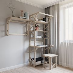 Стеллаж+стол Конструктор Арт.СRСт1-1 в Советском - sovetskiy.mebel24.online | фото 6