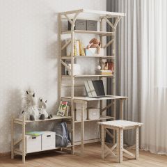 Стеллаж+стол со стойкой Конструктор Арт.СRСт2-1 в Советском - sovetskiy.mebel24.online | фото 4