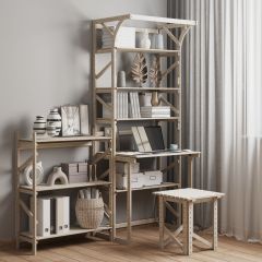 Стеллаж+стол со стойкой Конструктор Арт.СRСт2-1 в Советском - sovetskiy.mebel24.online | фото 6