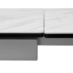 Стол BELLUNO 160 MARBLES KL-99 Белый мрамор матовый, итальянская керамика/ белый каркас, ®DISAUR в Советском - sovetskiy.mebel24.online | фото 7