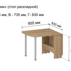 Стол-книжка раздвижной "Оригами" в Советском - sovetskiy.mebel24.online | фото 5