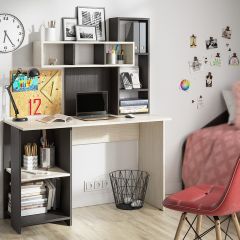 Стол компьютерный Олимп (венге/дуб беленый) в Советском - sovetskiy.mebel24.online | фото