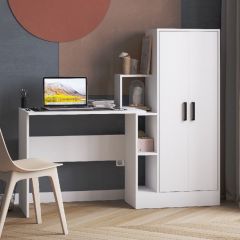 Стол компьютерный СКМ-1 ЛДСП Белый в Советском - sovetskiy.mebel24.online | фото