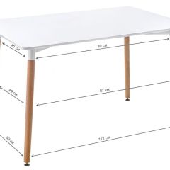 Стол деревянный Table 110 white / wood в Советском - sovetskiy.mebel24.online | фото 2