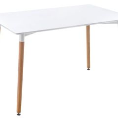 Стол деревянный Table 120 white / wood в Советском - sovetskiy.mebel24.online | фото