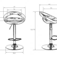 Стул барный DOBRIN DISCO LM-1010 (белый) в Советском - sovetskiy.mebel24.online | фото 2