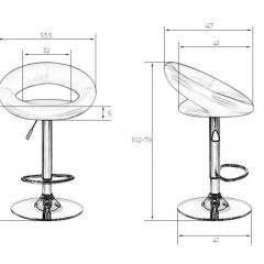 Стул барный DOBRIN MIRA LM-5001 (черный) в Советском - sovetskiy.mebel24.online | фото 3