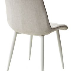 Стул CHIC HE622-01/ HE622-05 топленое молоко, ткань/ белый каркас М-City в Советском - sovetskiy.mebel24.online | фото 2