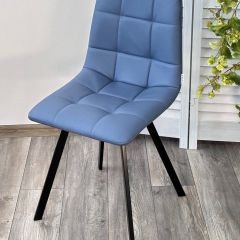 Стул CHILLI-Q SQUARE Oracul 795 Синий, экокожа PU / черный каркас, М-City в Советском - sovetskiy.mebel24.online | фото 4