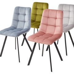 Стул CHILLI SQUARE BLUVEL-03 светло-серый, велюр / черный каркас М-City в Советском - sovetskiy.mebel24.online | фото 8