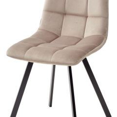 Стул CHILLI SQUARE BLUVEL-40 бежевый, велюр / черный каркас М-City в Советском - sovetskiy.mebel24.online | фото